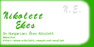 nikolett ekes business card