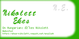 nikolett ekes business card